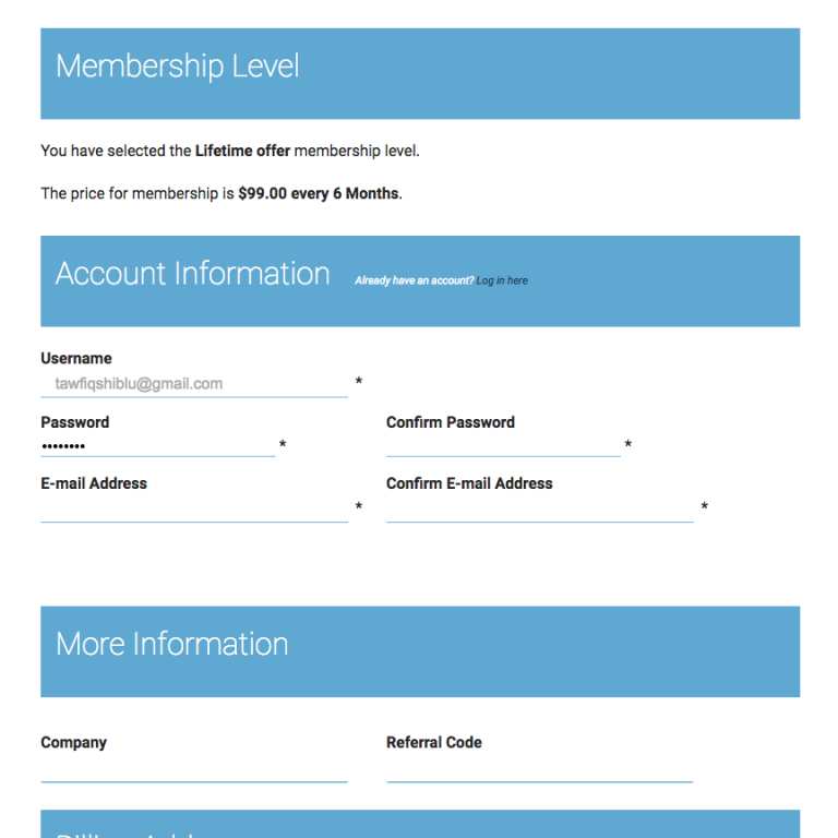 Paid Membership Pro – Styling the Checkout Page