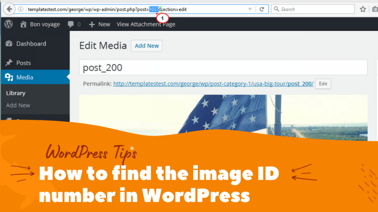 How to find the image ID number in WordPress