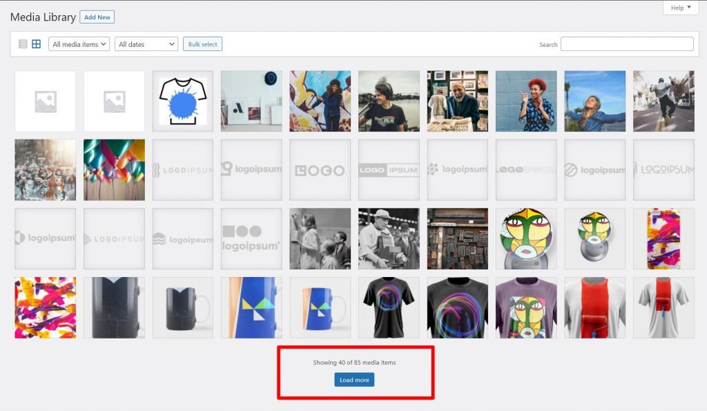 remove-Load-More-button-from-wordpress-media-library