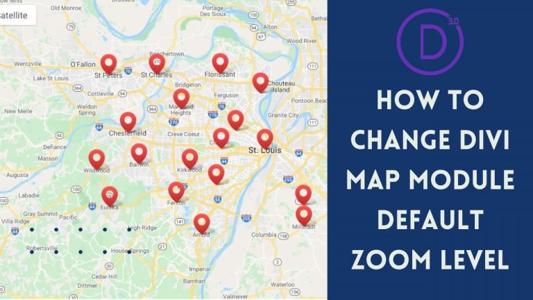 How to change Divi Map module default Zoom Level
